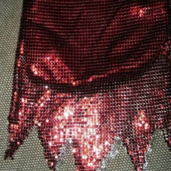 ❤️NEW WHITING & DAVIS RED MESH Bracelet Bag Purse - Picture 7 of 8